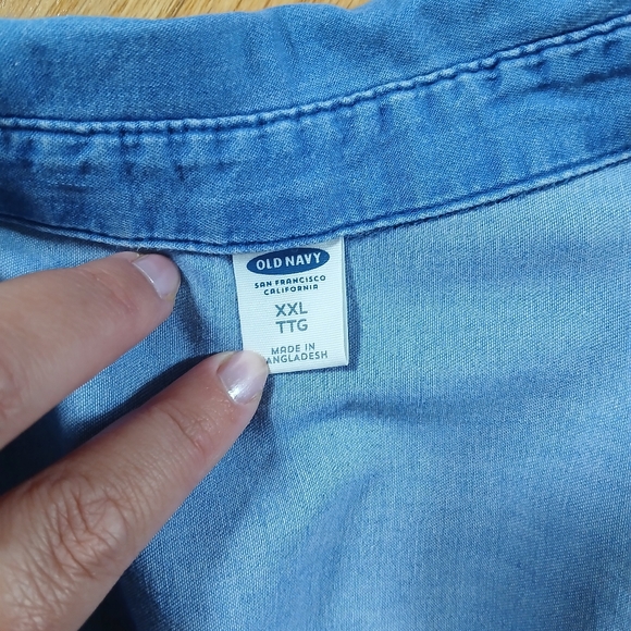 Chambray Shirt Dress - Picture 3 of 3